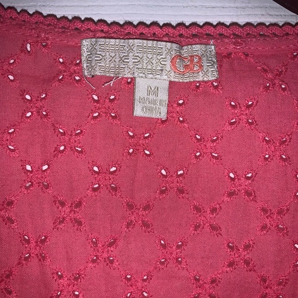 NWT, Gianni Bini Coral Eyelet Top, Size Medium - Picture 4 of 5